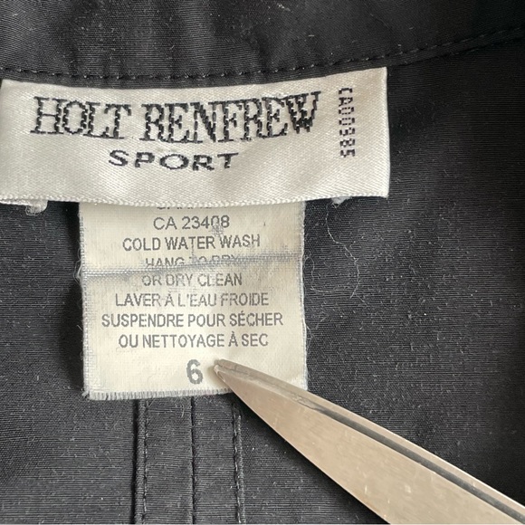Holt Renfrew Light Utility Jacket Black Size 6 - Picture 4 of 13